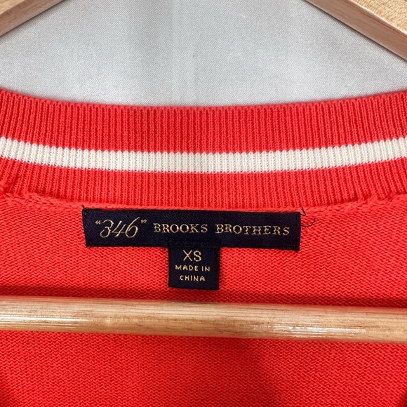 Brook Brothers Orange/Coral V-Neck Cardigan Sweater Size XS - Picture 9 of 10